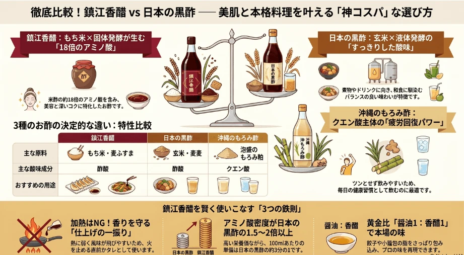 鎮江香醋と黒酢は別物?