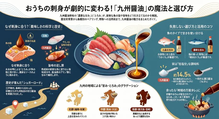 刺身が激変する九州醤油の謎