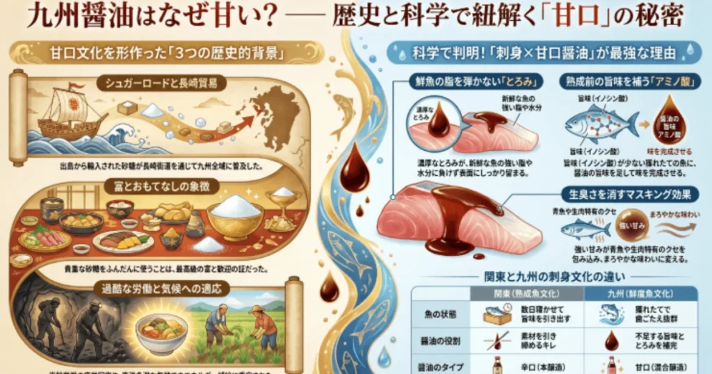 九州醤油はなぜ甘いのか？3つの理由
