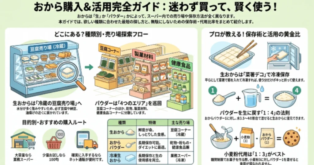 おからはどこに売ってる？市販の販売店