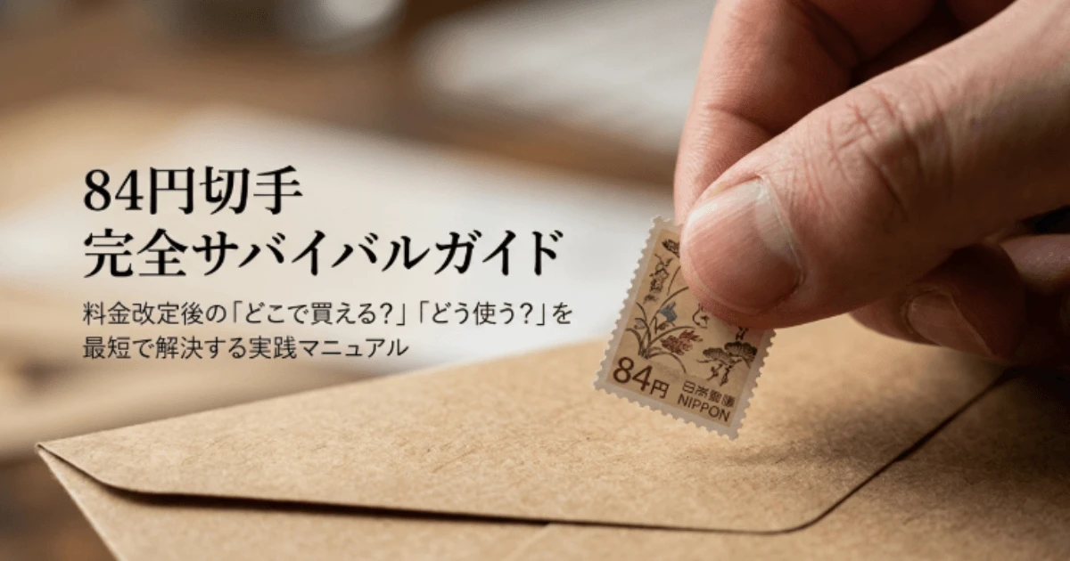 84円切手はどこで買える?コンビニ在庫や110円との組み合わせ解説