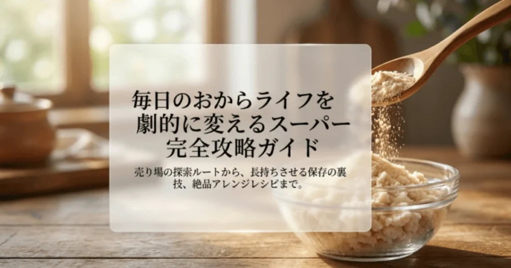 おからをスーパーで比較！業スー・イオンの価格と高コスパ術