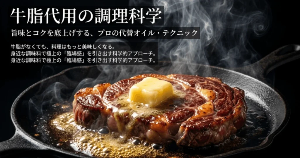 牛脂の代用はこれで解決！身近な油でコク旨に仕上げるプロの裏技