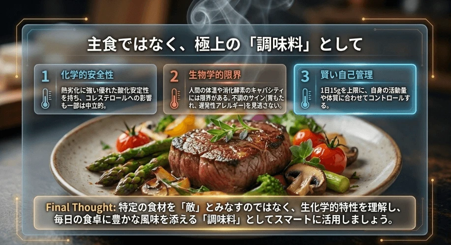 科学的根拠から紐解く牛脂の危険性への総合的まとめ