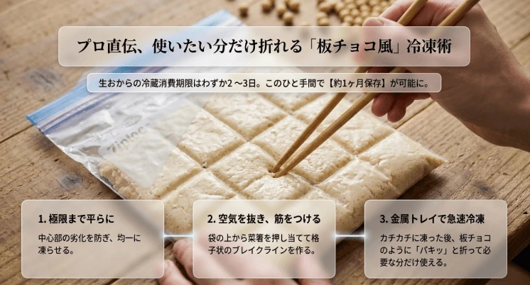 生のまま冷凍する手順