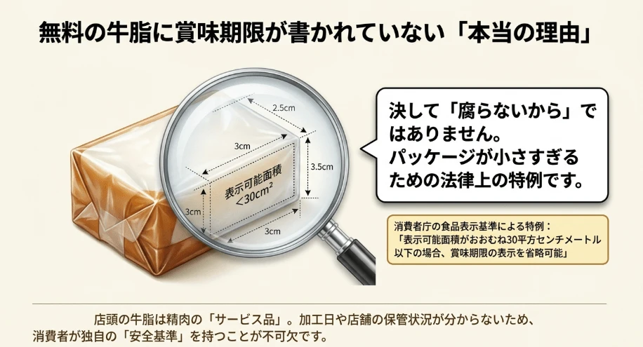 なぜ牛脂には賞味期限が記載されていないのか