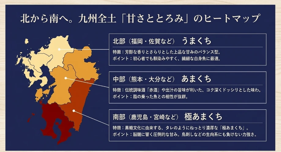 北部と南部で異なる甘さ度