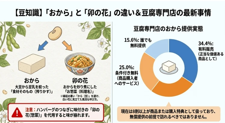 おからと卯の花の違いとは？