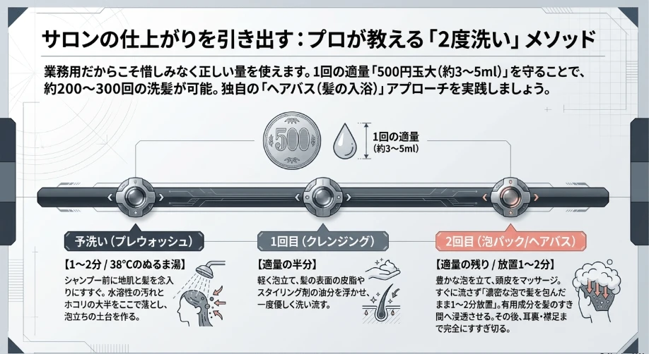 ケラスターゼのポテンシャルを引き出すプロの洗髪メソッド