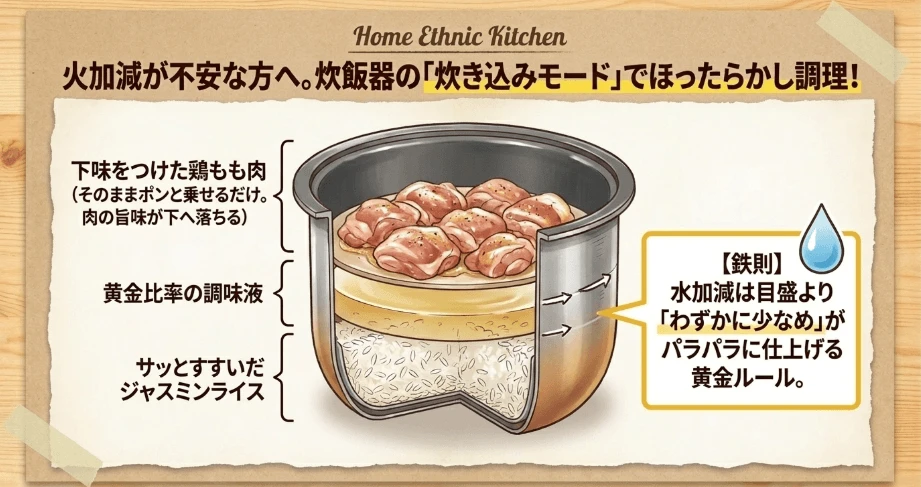 炊飯器の炊き込みモードを活用した技