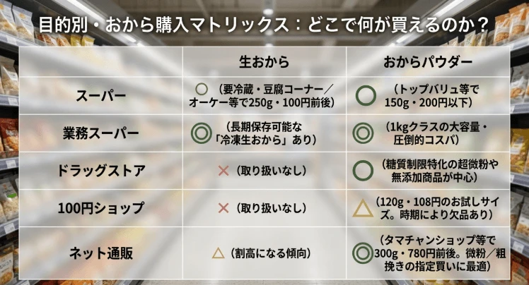 ドラッグストアはパウダーの取り扱い
