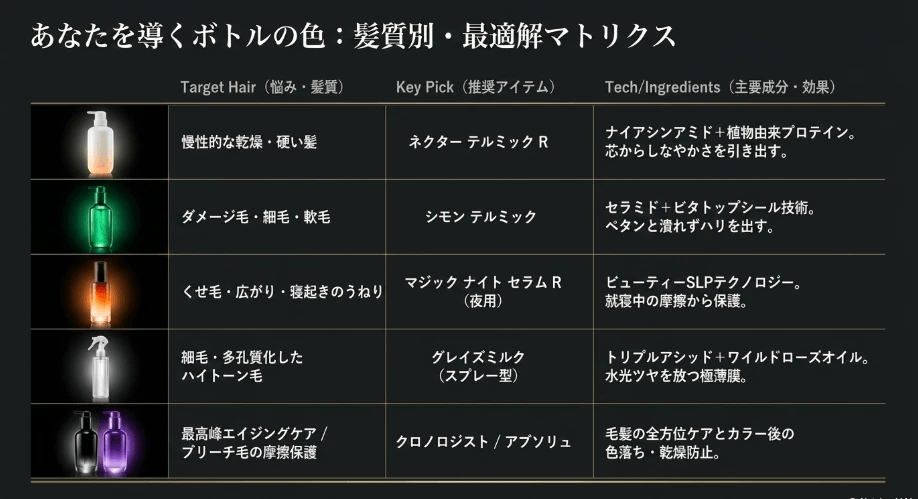 パサつきや乾燥に悩む髪へのセレクトロジック