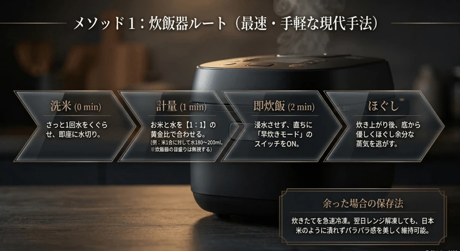 最速で便利な炊飯器モード