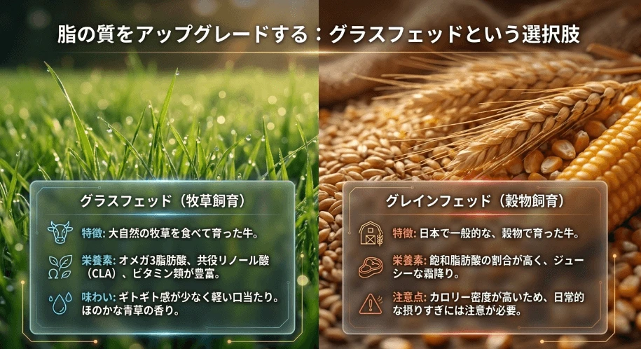 グラスフェッド由来を選ぶ栄養学的メリットと効果