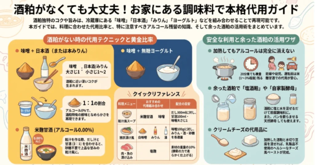 酒粕の代用 子供も安心の代替案
