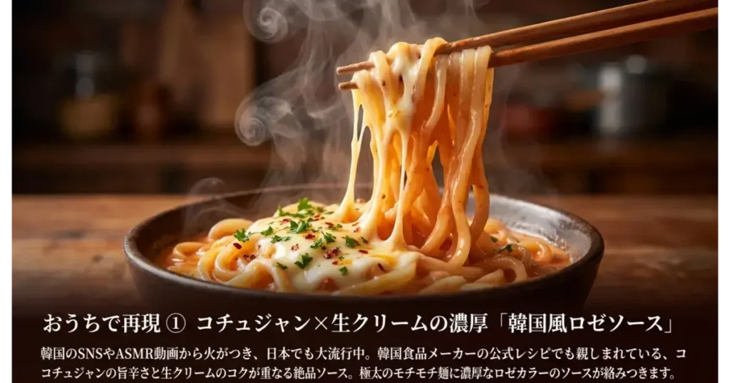 コチュジャン×生クリームの濃厚な味わい「韓国風ロゼブンモジャ」