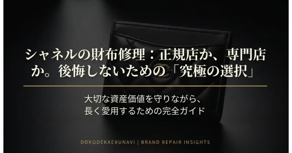 シャネルの財布修理の費用は？正規と専門店の違いやリスクを解説