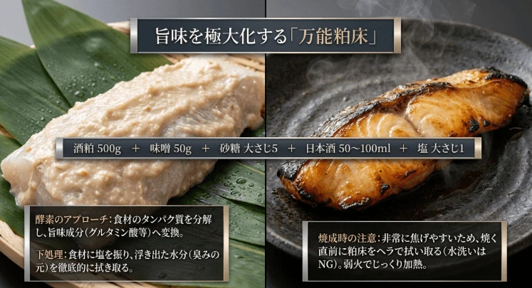 旨味を極大化させる万能粕床の比率