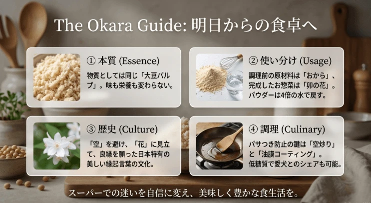 まとめ おからと卯の花の違い