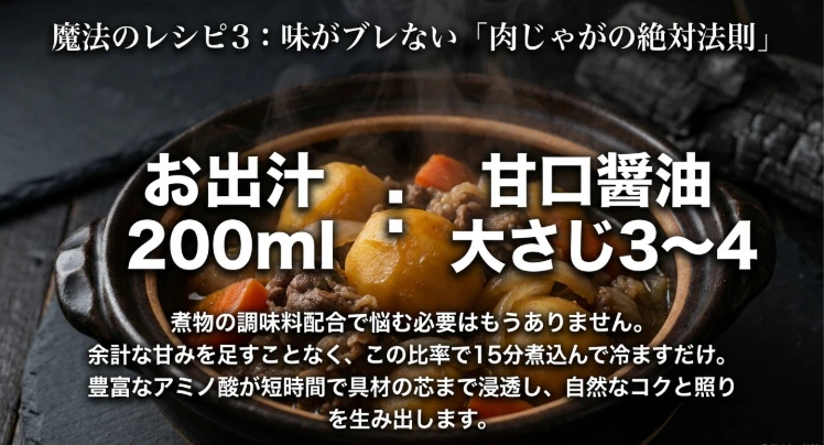 煮物の黄金比率を一発で決める