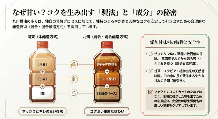 特有の添加甘味料がもたらす味