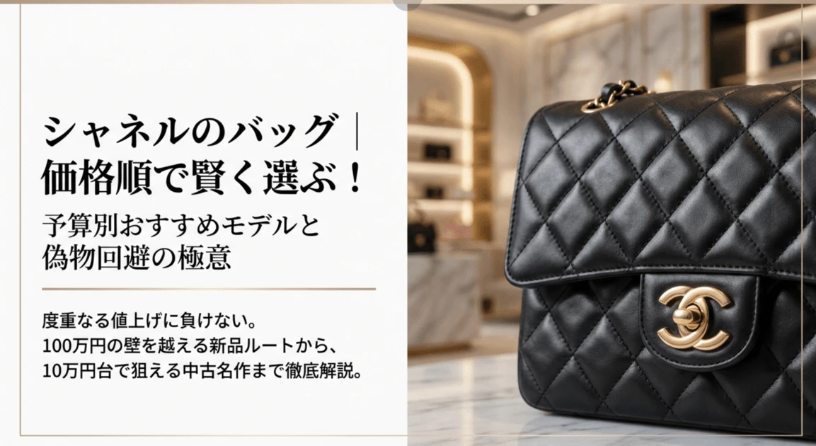 シャネルのバッグ安い順！損をしない素材の選び方と10万円台の穴場