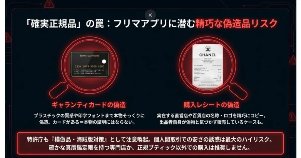 フリマアプリの偽造品リスク