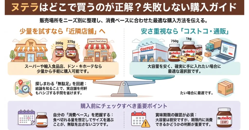 ヌテラはどこで買うのが正解か、近隣店舗とコストコ・通販の違いを比較した失敗しない購入ガイド