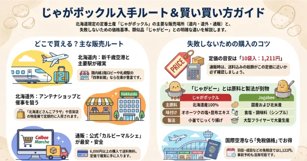 じゃがポックルの入手ルートと賢い買い方ガイド(北海道・東京・通販の販売店と定価比較まとめ)