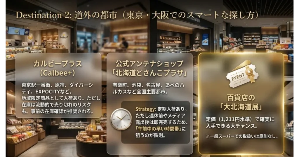 東京・大阪など道外都市でじゃがポックルを買う方法(カルビープラス・どさんこプラザ・百貨店物産展)