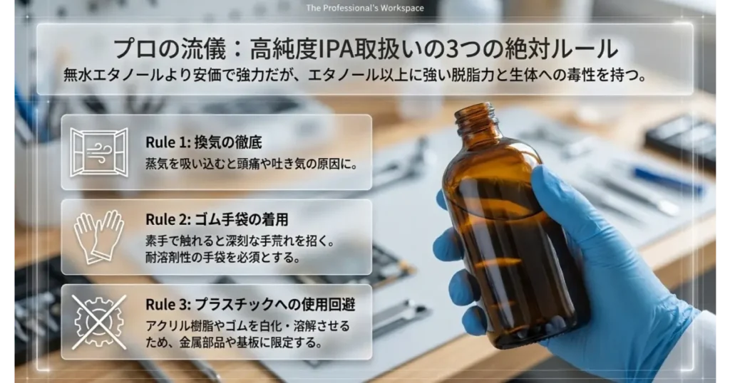 高純度IPA（イソプロパノール）を安全に取り扱うための3つの